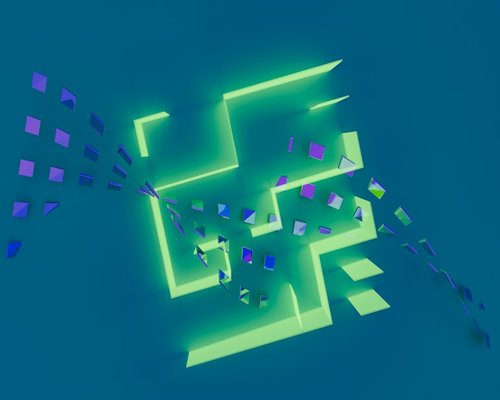 Neon racing track from the fictional Pulse Runner Neon Circuit game
